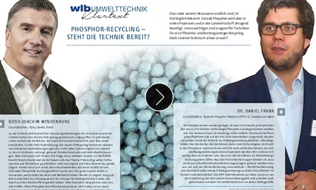 wlb - magazine: pyreg bezieht steel - lung zur p-recycling-technik
